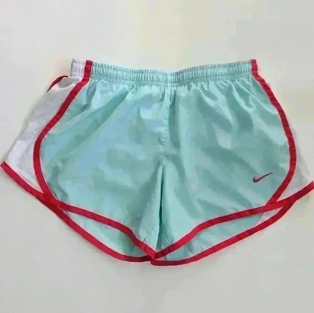 Nike Youth Dri-Fit Running Shorts Size M Seafoam Green